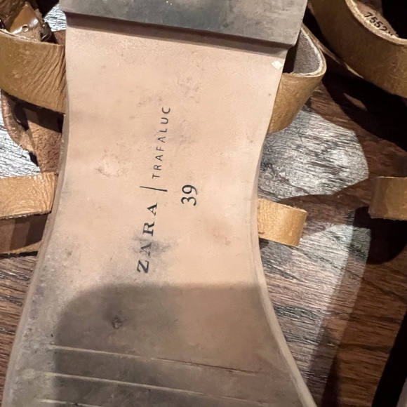 Zara tan brown gladiator sandals - Picture 9 of 13
